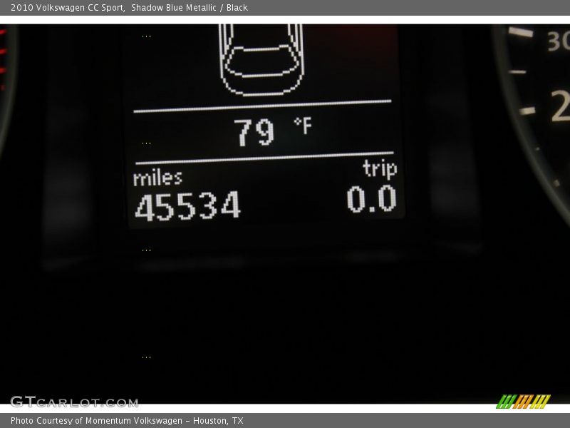 Shadow Blue Metallic / Black 2010 Volkswagen CC Sport