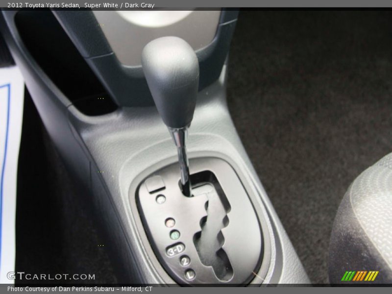 Super White / Dark Gray 2012 Toyota Yaris Sedan