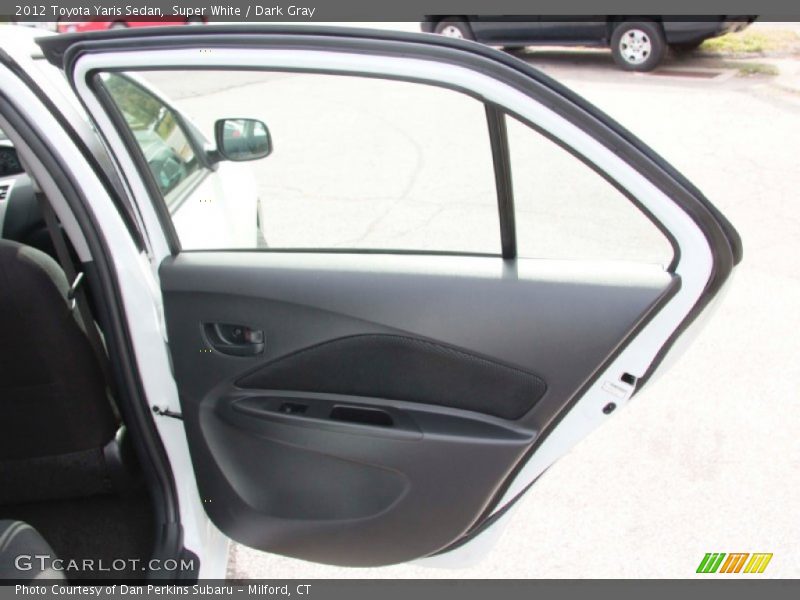 Super White / Dark Gray 2012 Toyota Yaris Sedan