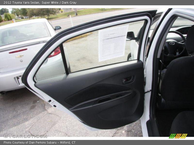 Super White / Dark Gray 2012 Toyota Yaris Sedan