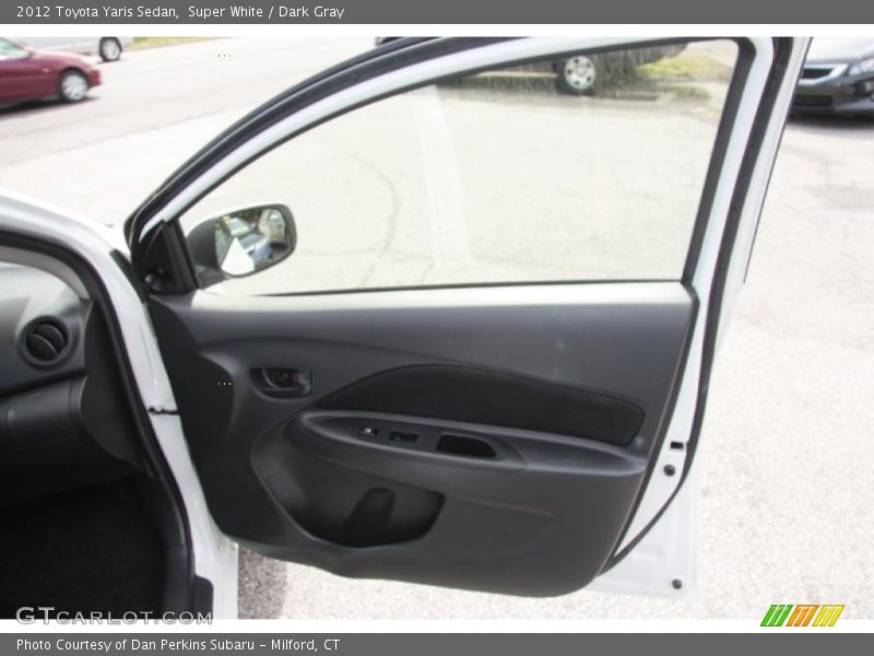 Super White / Dark Gray 2012 Toyota Yaris Sedan