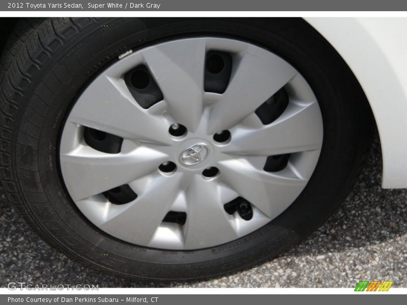 Super White / Dark Gray 2012 Toyota Yaris Sedan