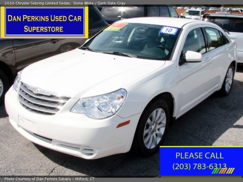 Stone White / Dark Slate Gray 2010 Chrysler Sebring Limited Sedan