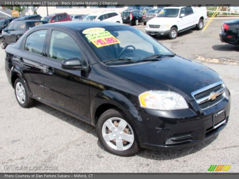 Black Granite Metallic / Charcoal 2011 Chevrolet Aveo LT Sedan