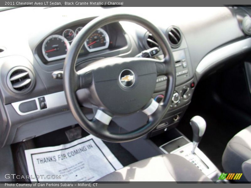 Black Granite Metallic / Charcoal 2011 Chevrolet Aveo LT Sedan