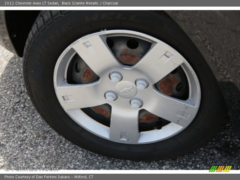 Black Granite Metallic / Charcoal 2011 Chevrolet Aveo LT Sedan