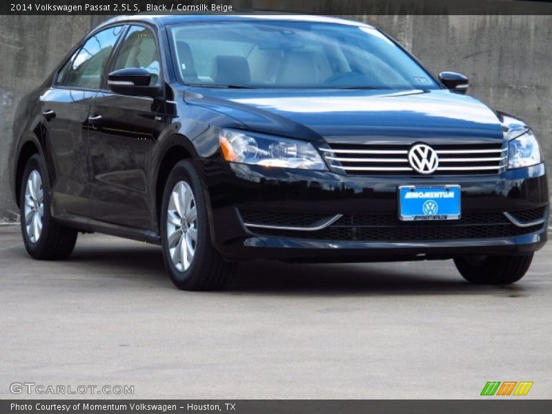 Black / Cornsilk Beige 2014 Volkswagen Passat 2.5L S