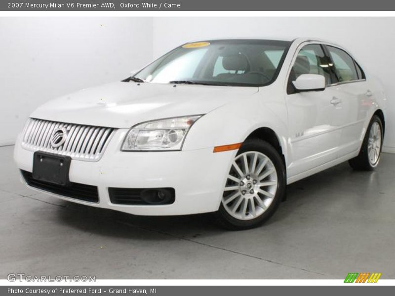 Oxford White / Camel 2007 Mercury Milan V6 Premier AWD