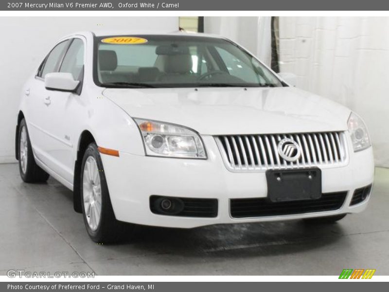 Oxford White / Camel 2007 Mercury Milan V6 Premier AWD