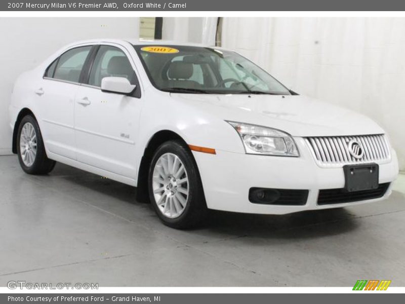 Oxford White / Camel 2007 Mercury Milan V6 Premier AWD