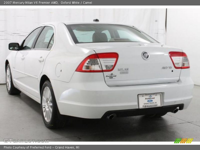 Oxford White / Camel 2007 Mercury Milan V6 Premier AWD
