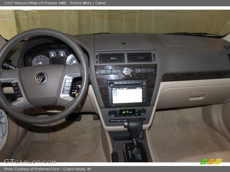 Oxford White / Camel 2007 Mercury Milan V6 Premier AWD