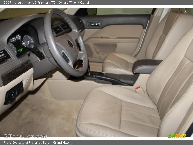 Oxford White / Camel 2007 Mercury Milan V6 Premier AWD