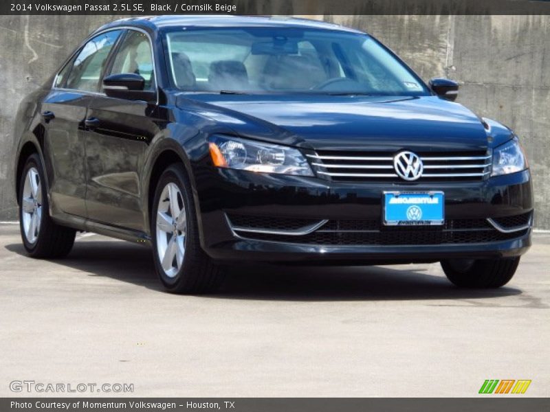 Black / Cornsilk Beige 2014 Volkswagen Passat 2.5L SE
