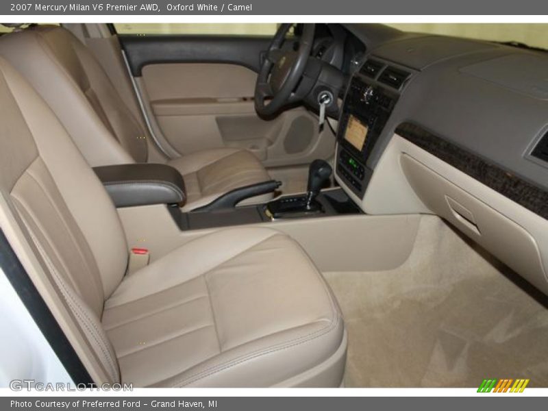 Oxford White / Camel 2007 Mercury Milan V6 Premier AWD