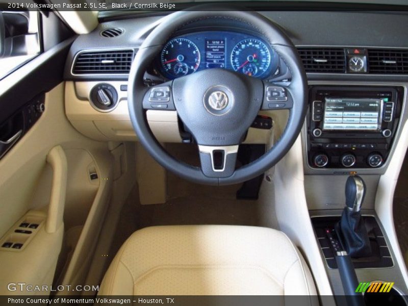 Black / Cornsilk Beige 2014 Volkswagen Passat 2.5L SE