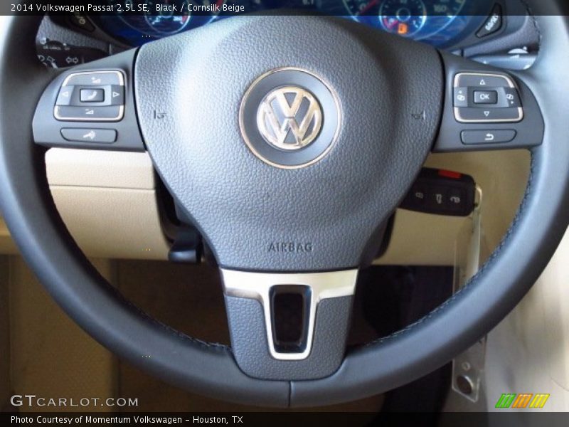 Black / Cornsilk Beige 2014 Volkswagen Passat 2.5L SE