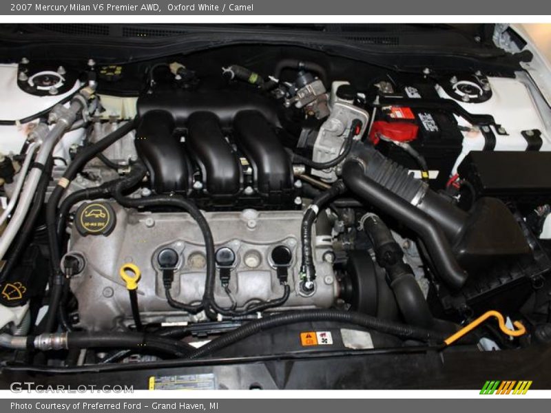 Oxford White / Camel 2007 Mercury Milan V6 Premier AWD