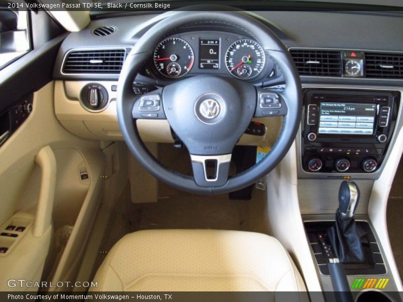 Black / Cornsilk Beige 2014 Volkswagen Passat TDI SE
