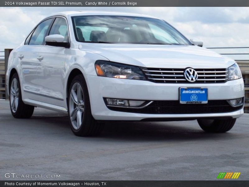 Candy White / Cornsilk Beige 2014 Volkswagen Passat TDI SEL Premium