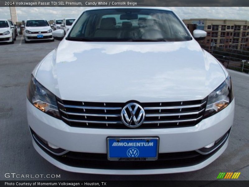 Candy White / Cornsilk Beige 2014 Volkswagen Passat TDI SEL Premium