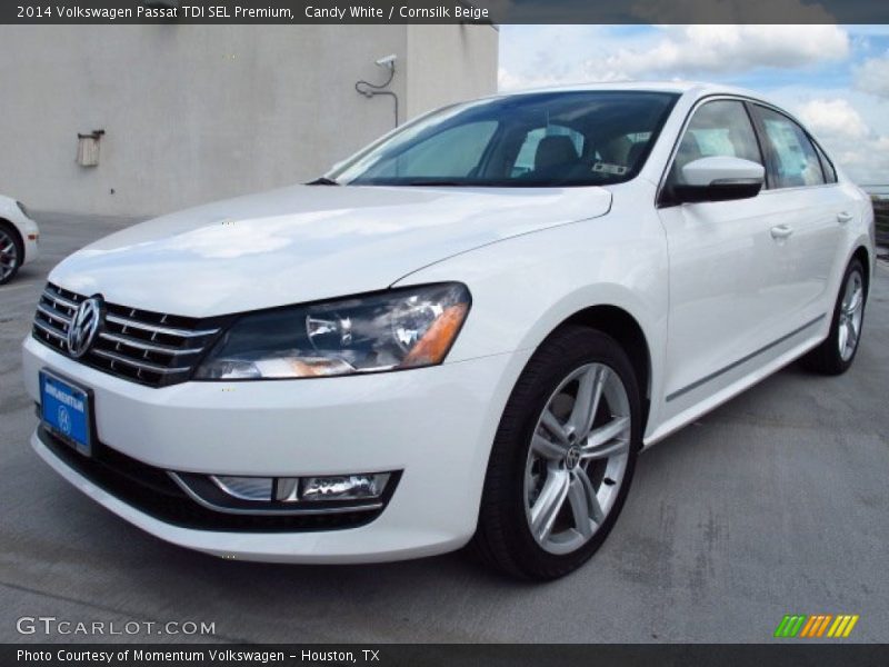 Candy White / Cornsilk Beige 2014 Volkswagen Passat TDI SEL Premium