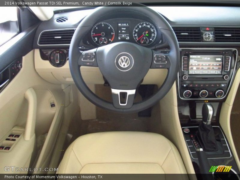 Candy White / Cornsilk Beige 2014 Volkswagen Passat TDI SEL Premium