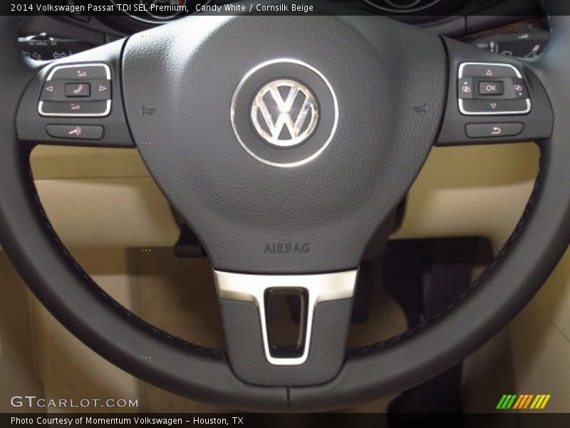 Candy White / Cornsilk Beige 2014 Volkswagen Passat TDI SEL Premium
