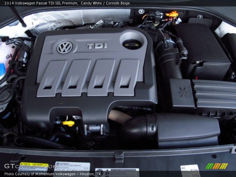 Candy White / Cornsilk Beige 2014 Volkswagen Passat TDI SEL Premium