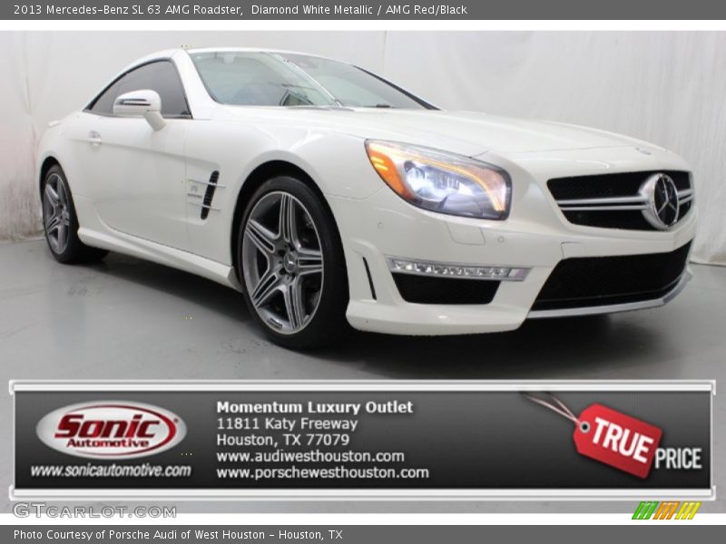 Diamond White Metallic / AMG Red/Black 2013 Mercedes-Benz SL 63 AMG Roadster