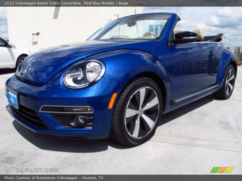 Reef Blue Metallic / Beige 2013 Volkswagen Beetle Turbo Convertible