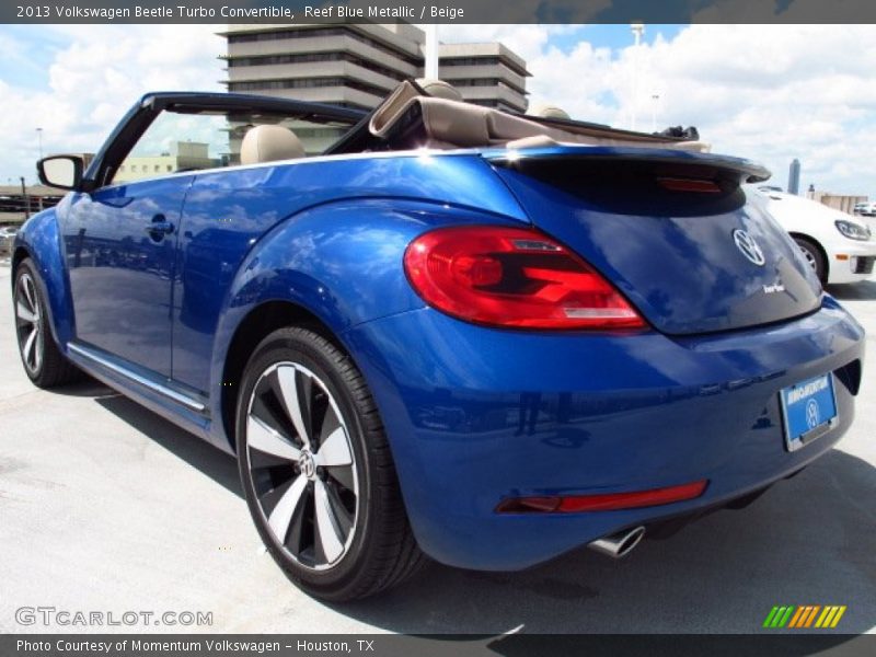 Reef Blue Metallic / Beige 2013 Volkswagen Beetle Turbo Convertible