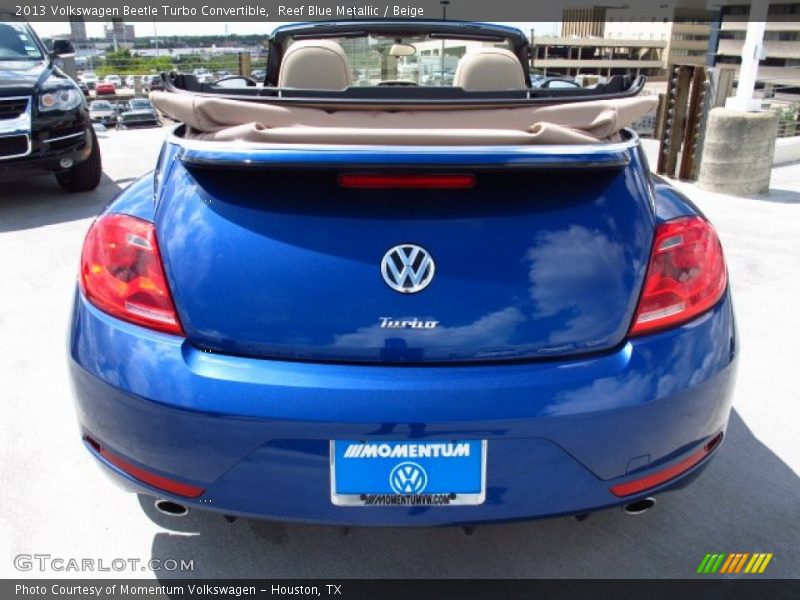 Reef Blue Metallic / Beige 2013 Volkswagen Beetle Turbo Convertible