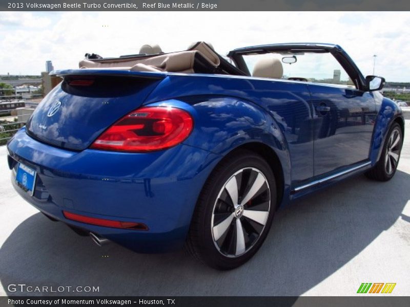 Reef Blue Metallic / Beige 2013 Volkswagen Beetle Turbo Convertible