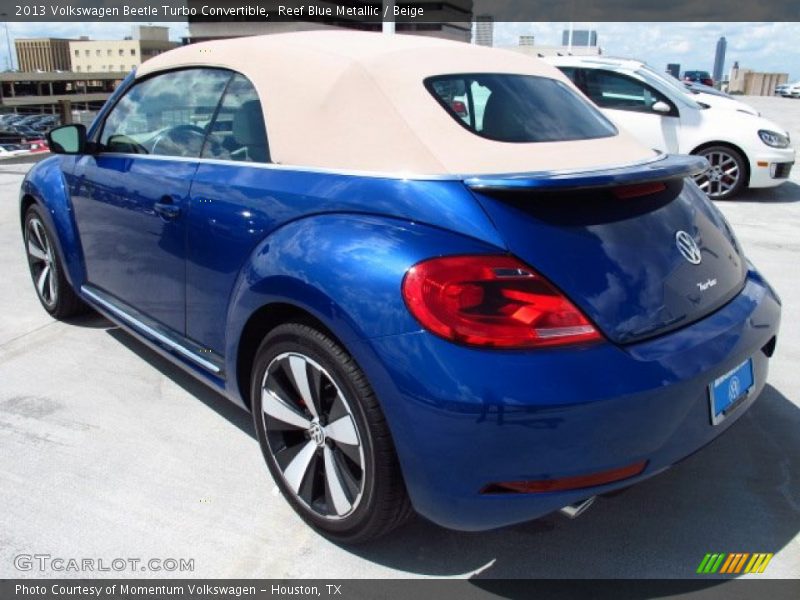 Reef Blue Metallic / Beige 2013 Volkswagen Beetle Turbo Convertible