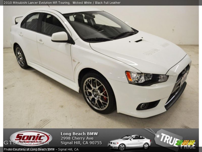 Wicked White / Black Full Leather 2010 Mitsubishi Lancer Evolution MR Touring