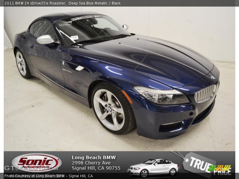 Deep Sea Blue Metallic / Black 2011 BMW Z4 sDrive35is Roadster