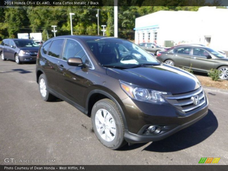 Kona Coffee Metallic / Black 2014 Honda CR-V EX AWD