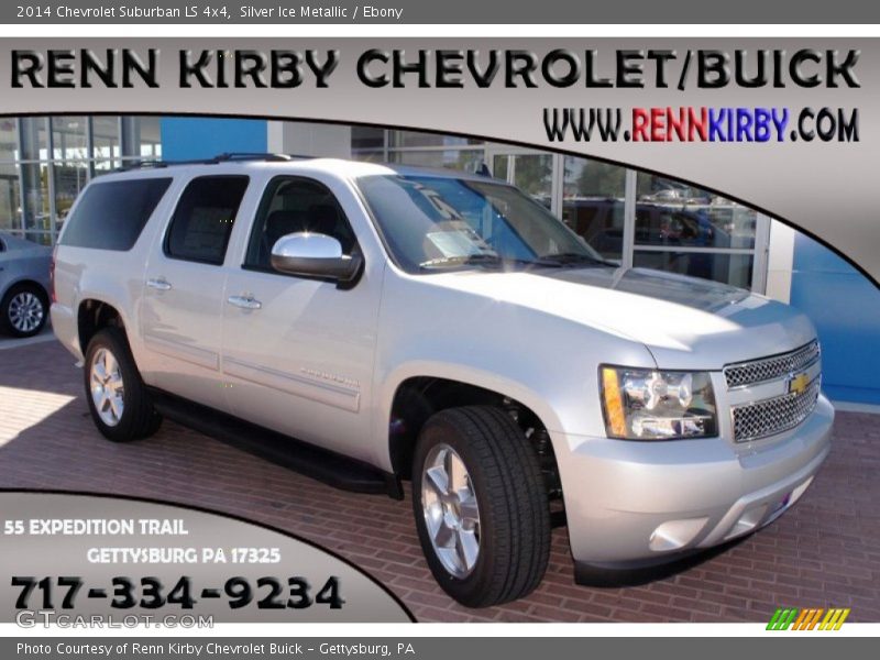 Silver Ice Metallic / Ebony 2014 Chevrolet Suburban LS 4x4