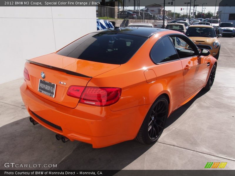 Special Color Fire Orange / Black 2012 BMW M3 Coupe