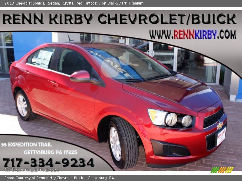 Crystal Red Tintcoat / Jet Black/Dark Titanium 2013 Chevrolet Sonic LT Sedan