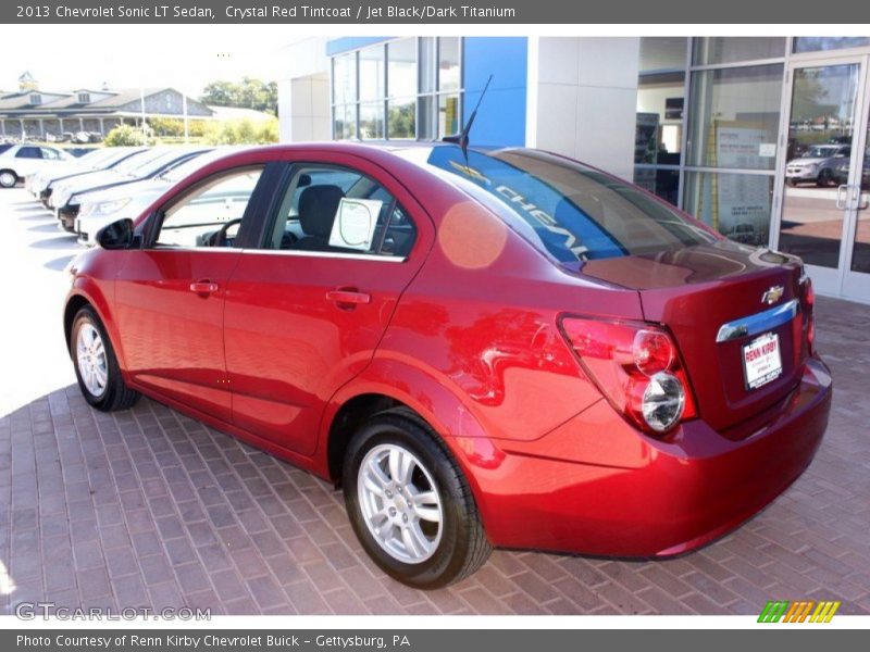 Crystal Red Tintcoat / Jet Black/Dark Titanium 2013 Chevrolet Sonic LT Sedan