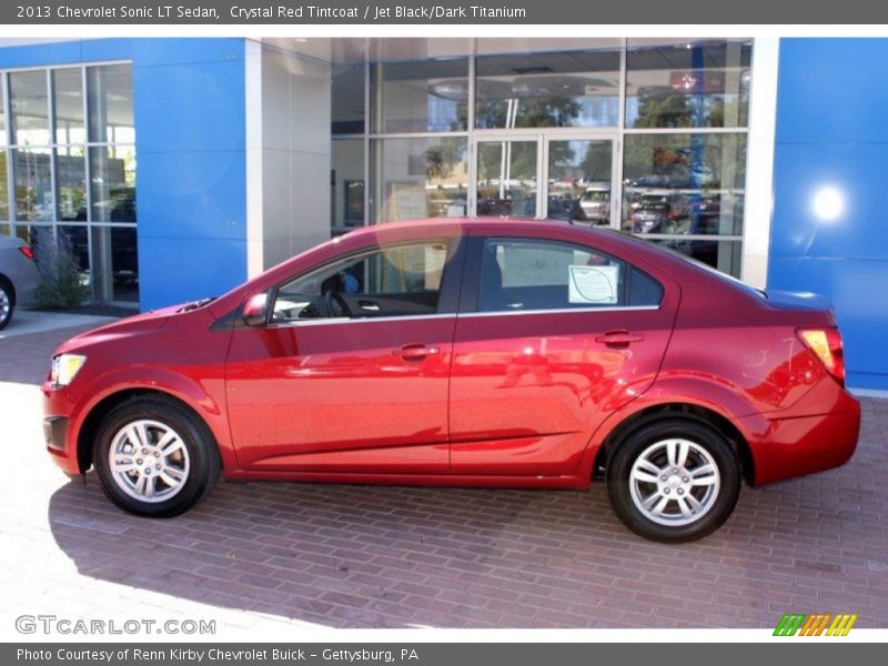 Crystal Red Tintcoat / Jet Black/Dark Titanium 2013 Chevrolet Sonic LT Sedan