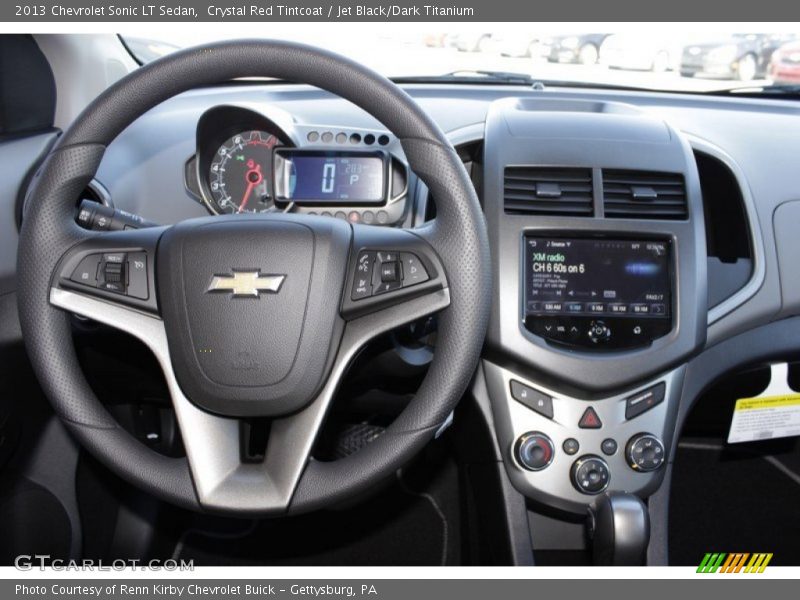 Crystal Red Tintcoat / Jet Black/Dark Titanium 2013 Chevrolet Sonic LT Sedan