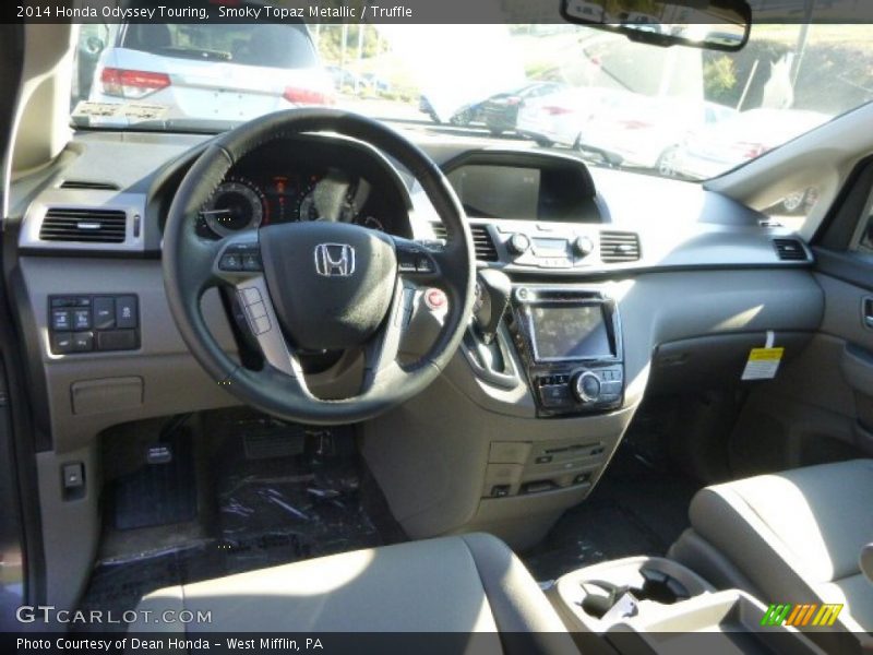 Smoky Topaz Metallic / Truffle 2014 Honda Odyssey Touring