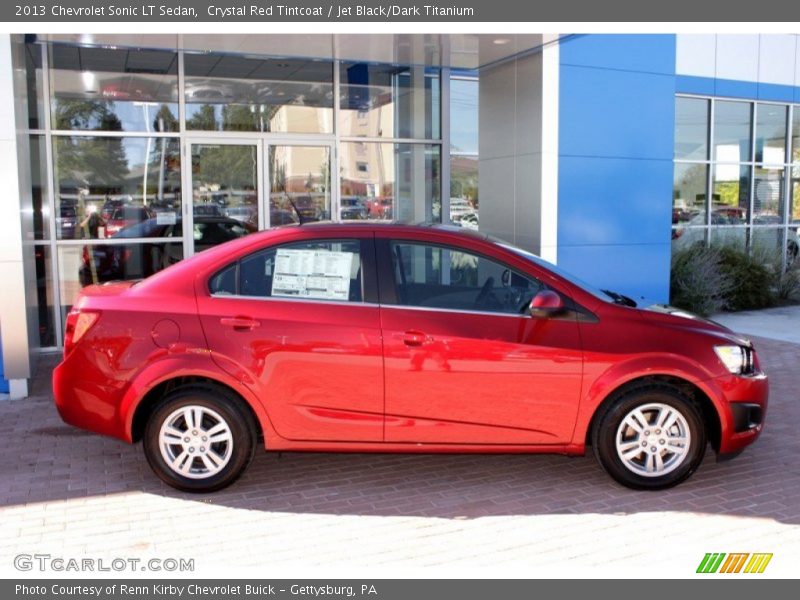 Crystal Red Tintcoat / Jet Black/Dark Titanium 2013 Chevrolet Sonic LT Sedan