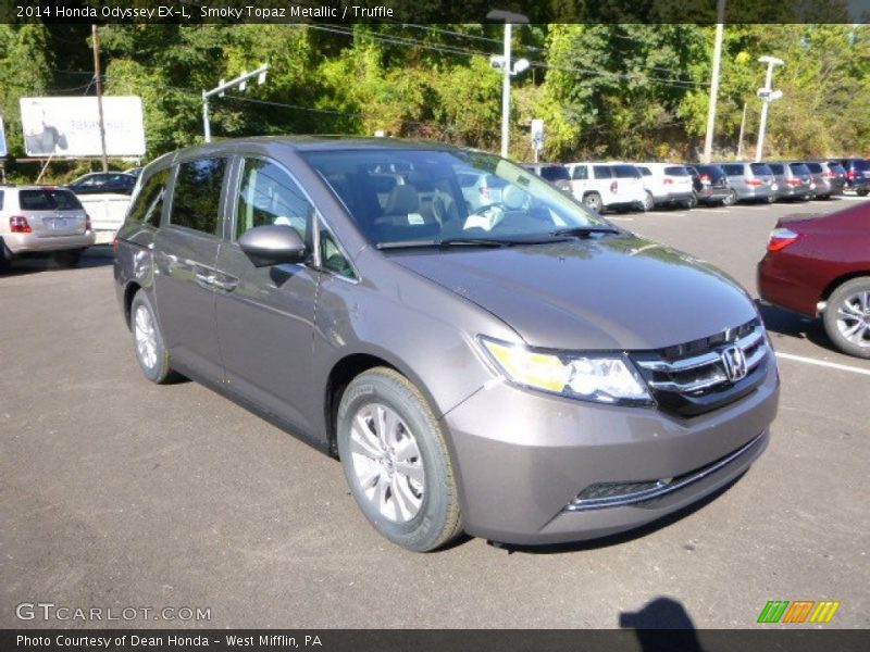 Smoky Topaz Metallic / Truffle 2014 Honda Odyssey EX-L