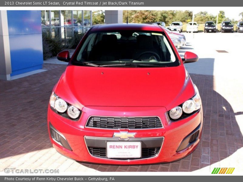 Crystal Red Tintcoat / Jet Black/Dark Titanium 2013 Chevrolet Sonic LT Sedan