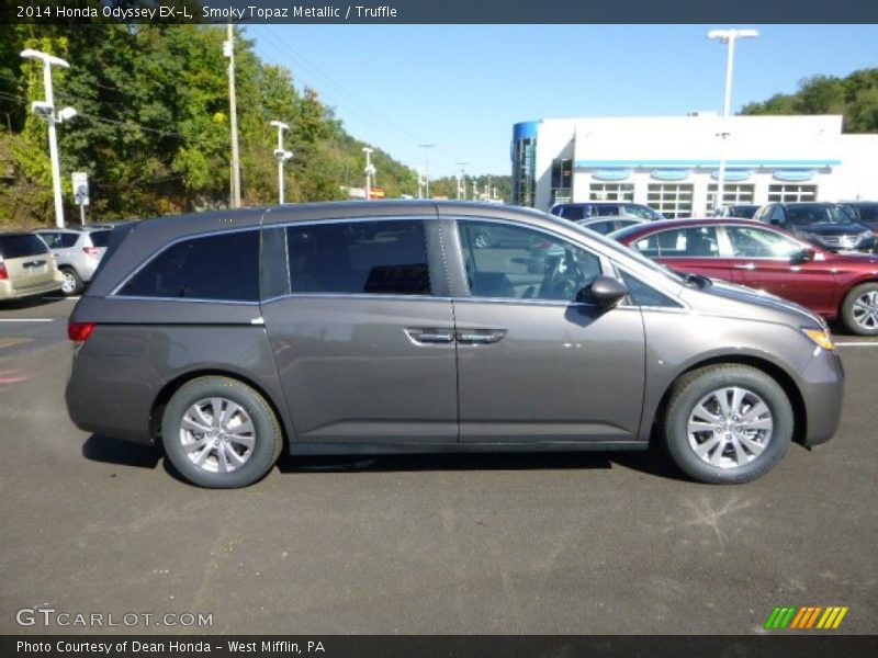 Smoky Topaz Metallic / Truffle 2014 Honda Odyssey EX-L