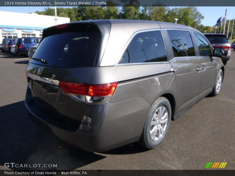 Smoky Topaz Metallic / Truffle 2014 Honda Odyssey EX-L